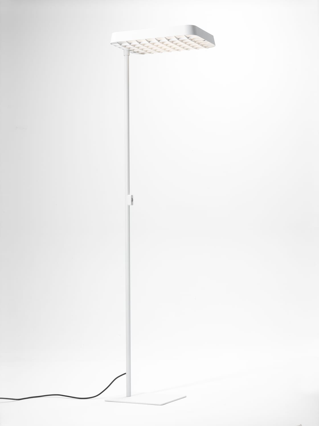 Floor lamp, steel, white powder-coated