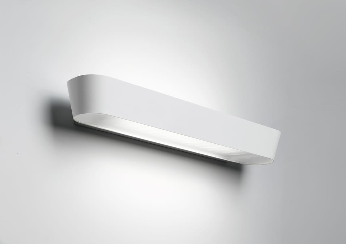 ANDAR 380, wall light, steelcase, white powder-coated