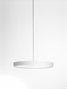 Lampe à suspension avec tube de plafond, acier, revêtement en poudre blanc